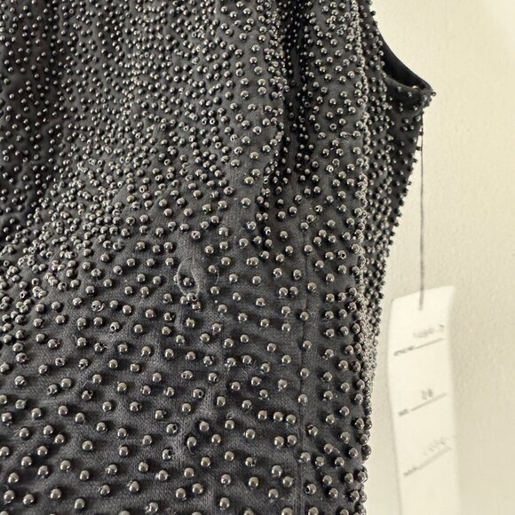 Carmen Marc Valvo Beaded Moc Neck Top - Picture 4 of 13
